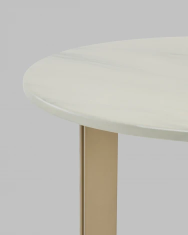 Журнальный столик Кассия 60*60 см светлая керамика Stool Group арт.УТ000041499