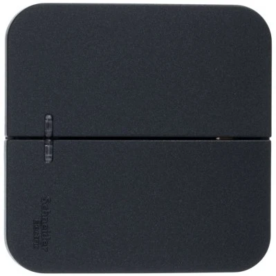 Выключатель накладной двухклавишный с подсветкой (антрацит) Systeme Electric Blanca BLNVA105116