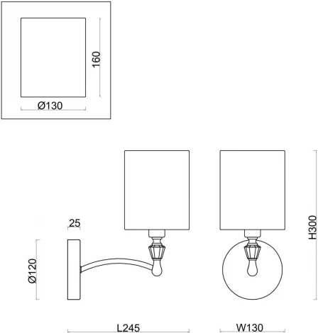Бра Freya Riverside FR1007WL-01BS (220V)