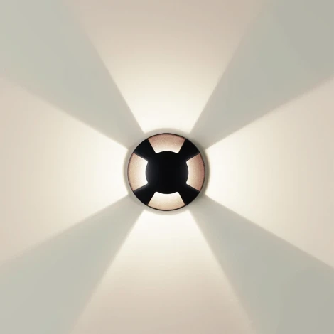 Встраиваемый грунтовый светильник Odeon Light Wald 6662/3GL3 черный/металл IP67 LED 3W 4000K 12V/24V (круглые)