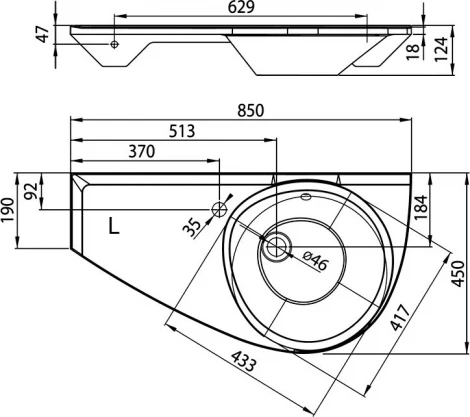 Раковина Ravak Avocado L
