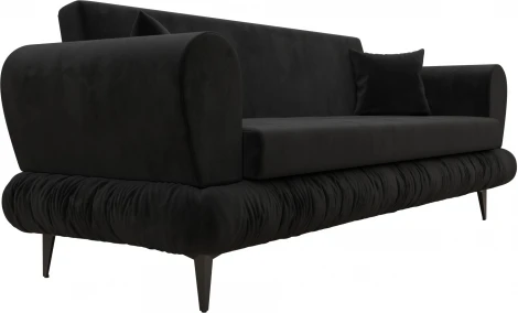 Диван-книжка Лига-045 (Черный/Велюр) Лига Диванов арт.122329