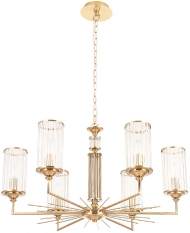 Подвесная люстра Crystal Lux GLORIA SP6 BRASS (220V, на цепи)