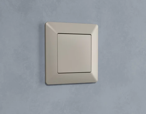 Рамка Ambrella Volt ALFA Line (Серо-бежевый матовый) 1-ая AF110361