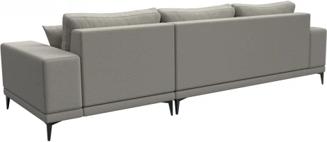 Диван угловой Льюес правый (Бежевый/Рогожка) Лига Диванов арт.125484