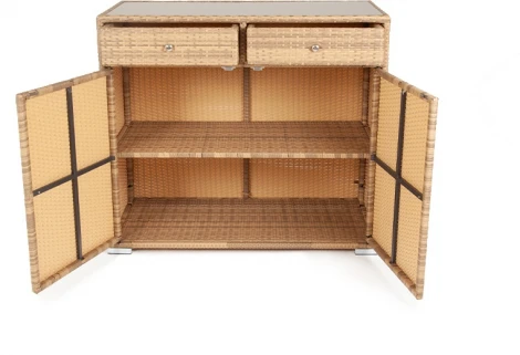 "Мальта" тумба плетеная из искусственного ротанга, цвет соломенный 4SIS арт.УТ-00000494