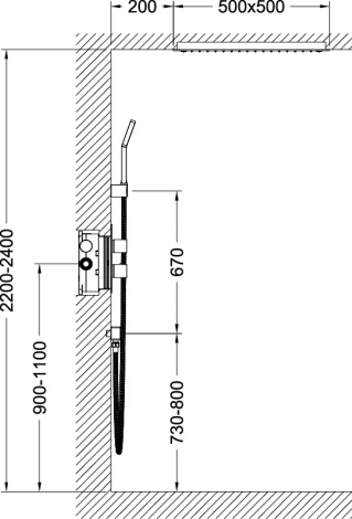 Душевой комплект Timo Petruma SX-5029/03SM черный, С ВНУТРЕННЕЙ ЧАСТЬЮ