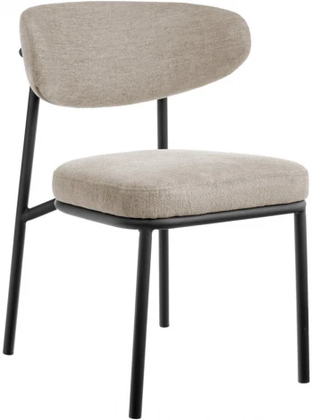 Стул Bradexhome Lucas 2 латте шенилл с чёрными ножками