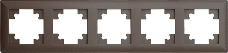 Рамка на 5 постов (коричневый) Stekker Катрин 39821