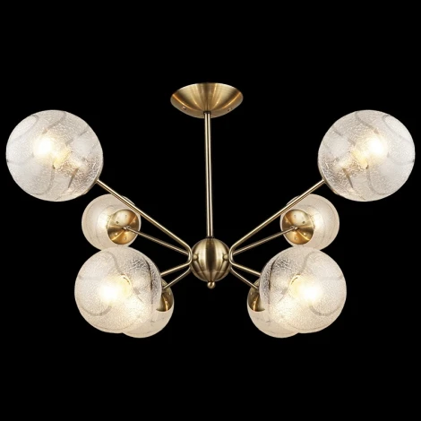Потолочная люстра на штанге Reluce 04164-0.3-08 (220V, шар, молекулы)