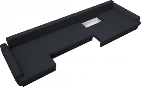 Диван П-образный Лига-057 НПБ МегаЛонг Лига Диванов (Замша) арт.129369