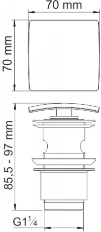 Донный клапан для раковины Wasserkraft Abens A164