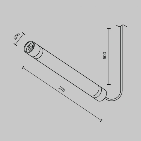 Соединитель для модульной системы Shelf с блоком питания 100Вт 276мм Maytoni Accessories for system Shelf CA011-L300-100W-B (24V)
