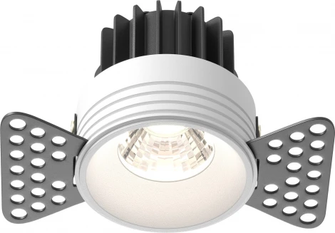 Встраиваемый светильник под гипсокартон Maytoni Round DL058-7W4K-TRS-W (LED, 220V, круглые)