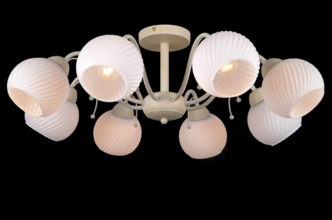 Потолочная люстра Natali Kovaltseva Скандинавская классика 75146/8C BEIGE GOLD