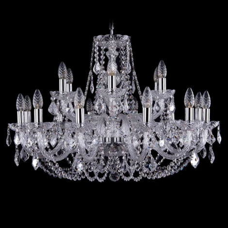 Подвесная люстра Bohemia 1406 1406/12+6/300/Ni/Leafs