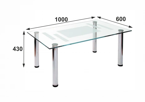 Стол журнальный Робер 10М хром от фабрики Mebelik