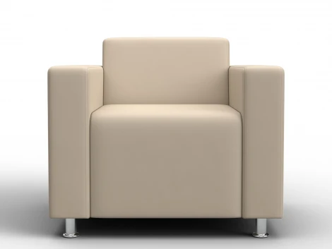 Кресло Лига-093 ВН (ДСП,Брус,Фанера,Экокожа/Бежевый) Лига Диванов 134972