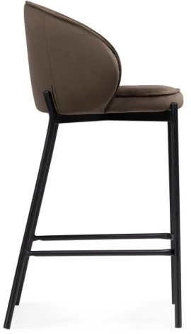 Полубарный стул Woodville Нейл шоколадный / черный 528462