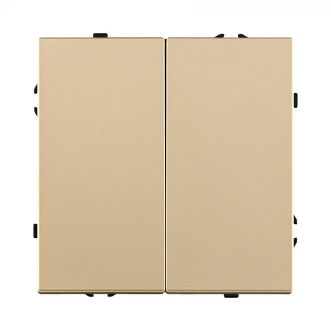 Выключатель кнопочный 2-клавишный 10А/250В золотой Kollinger Eclipse EC-025GD