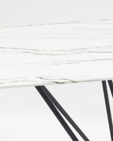 Стол обеденный Stool Group Сакраменто 140*90 белый стеклянный УТ000002669