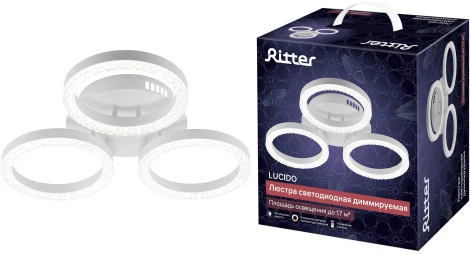 Потолочная люстра светодиодная с ДУ Ritter Lucido 51641 9