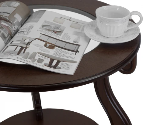 Стол журнальный Грация (С) на колесах темно-коричневый от фабрики Mebelik