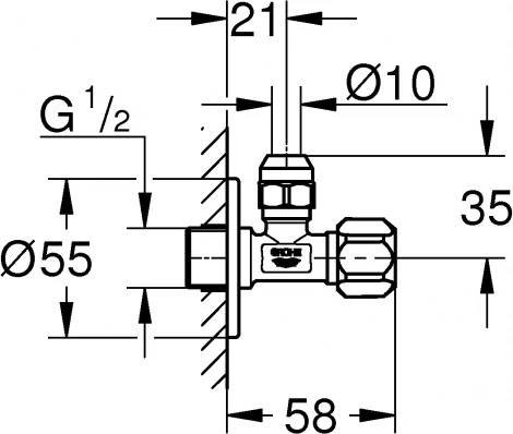 Смеситель Grohe Eurosmart New 23124002 для раковины с гигиеническим душем