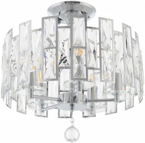 Потолочная люстра хрустальная на штанге Arte Milano Sorrento-4209 374209/5/80/380 CR (220V)