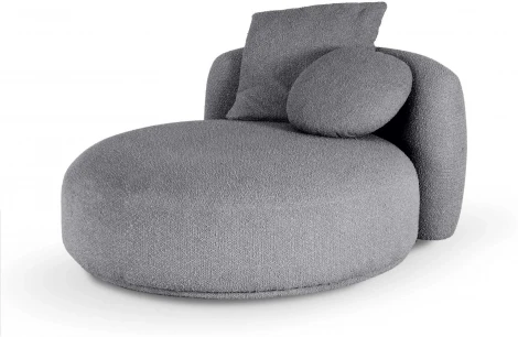 Кушетка Fabro ОГОГО (арт.863588), (Ткань,Букле/Темно-серый)