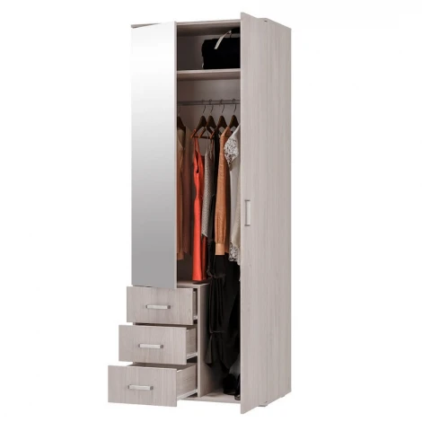 Шкаф БТС 2-х дверный Белла, ясень белый