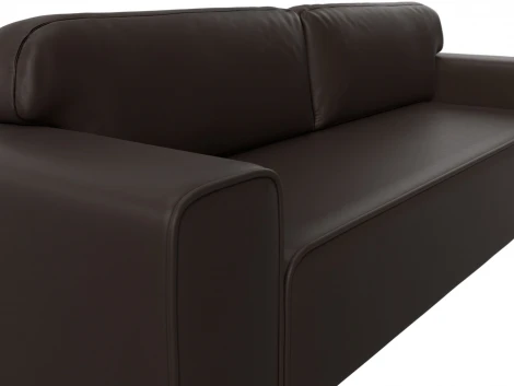 Диван прямой Лига-029 (Коричневый/Экокожа) Лига Диванов арт.121032