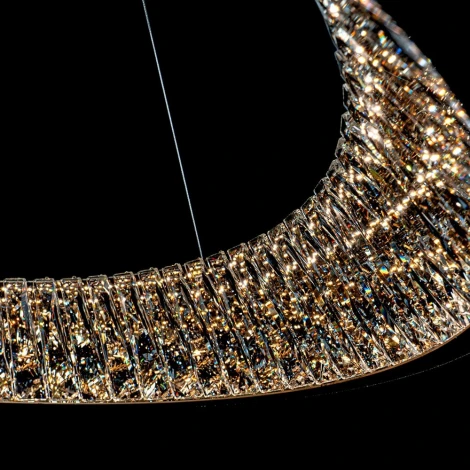 Подвесная люстра светодиодная хрустальная с регулировкой цветовой температуры Modelux MODELUX ML.335.800 GD