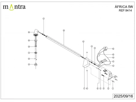 Настенный светильник светодиодный Mantra Africa 9414