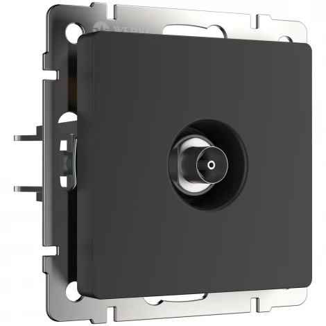 ТВ-розетка оконечная (черный матовый) Werkel W1183008 (a051612)