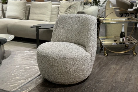 ZW-24057 Кресло Rivoli поворотное рогожка бежевый 73*75*75см Garda Decor