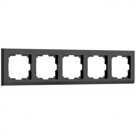 Рамка на 5 постов Stark (черный) Werkel W0051808 (a050926)