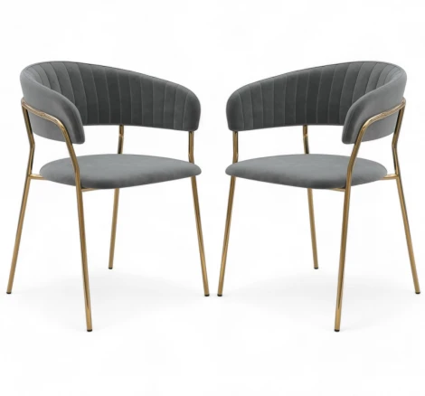 Набор из 2 стульев Whispered Fusion Hesby Велюр/Серый арт.HSBI_DC72_grey_2