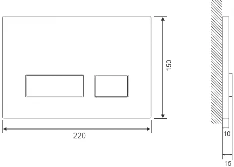 Кнопка смыва Cersanit Movi P-BU-MOV/Wh белая