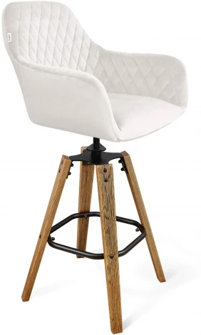 Стул барный SHT-ST38/S93 зефирный/браш.коричневый/черный муар Sheffilton 8224743802