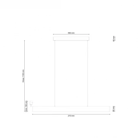 Подвесной линейный светодиодный светильник 206.30 Lucia Tucci Aero bianco LED (220V, на тросе)