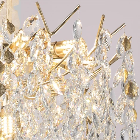 Подвесная люстра хрустальная ILLUMICO IL5160-500PZF-25 GD ELITE