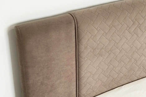 Каркас кровати Хлоя 120х200 см Mebelson (ДСП,Ткань/Латте) арт.KM1.2-24.2763