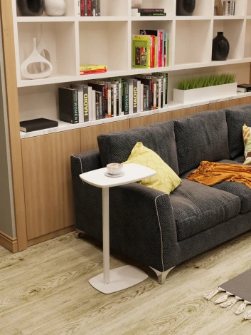 Стол придиванный Дей белый/белый Mebelik 009796