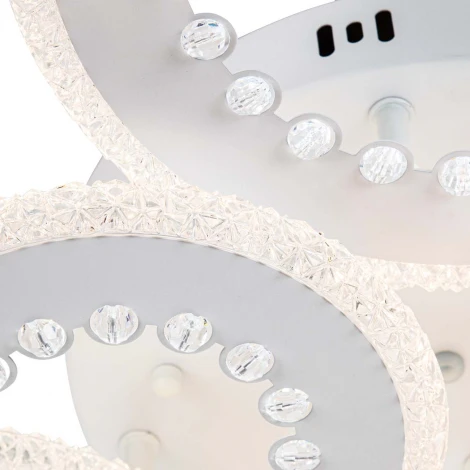 Потолочная люстра Dew 10233/6 LED*163W White (ночной режим, 220V, пульт управления, круглые)