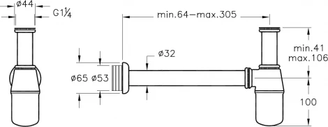 Сифон для раковины VitrA A45122