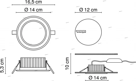 Встраиваемый точечный светильник Globo San Francisco 12361D
