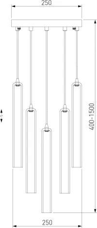 Подвесной светильник Eurosvet Lynn 50381/5 хром (220V, на проводе)