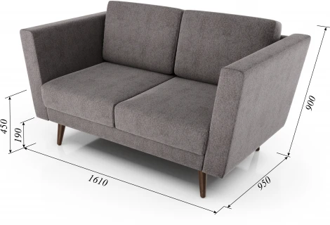 Диван Arsko Гуннар коричневая рогожка