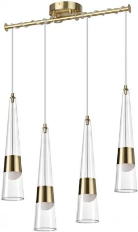 Подвесной светильник Odeon Light Lump 5043/42L глянц.золото/прозрачный/металл/стекло LED 42W 3000K 4167Лм (220V, на проводе)